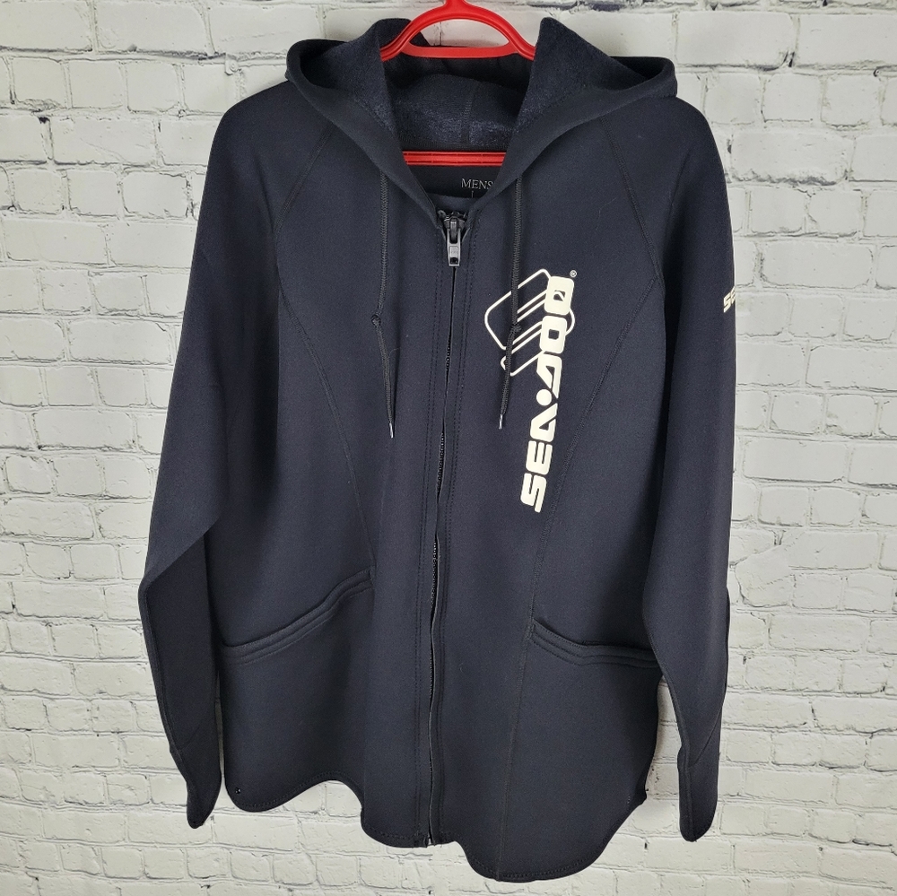 SEA-DOO | neoprene wetsuit hooded zip up riding jacket